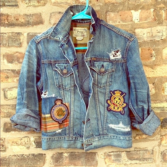 ralph lauren patchwork denim jacket